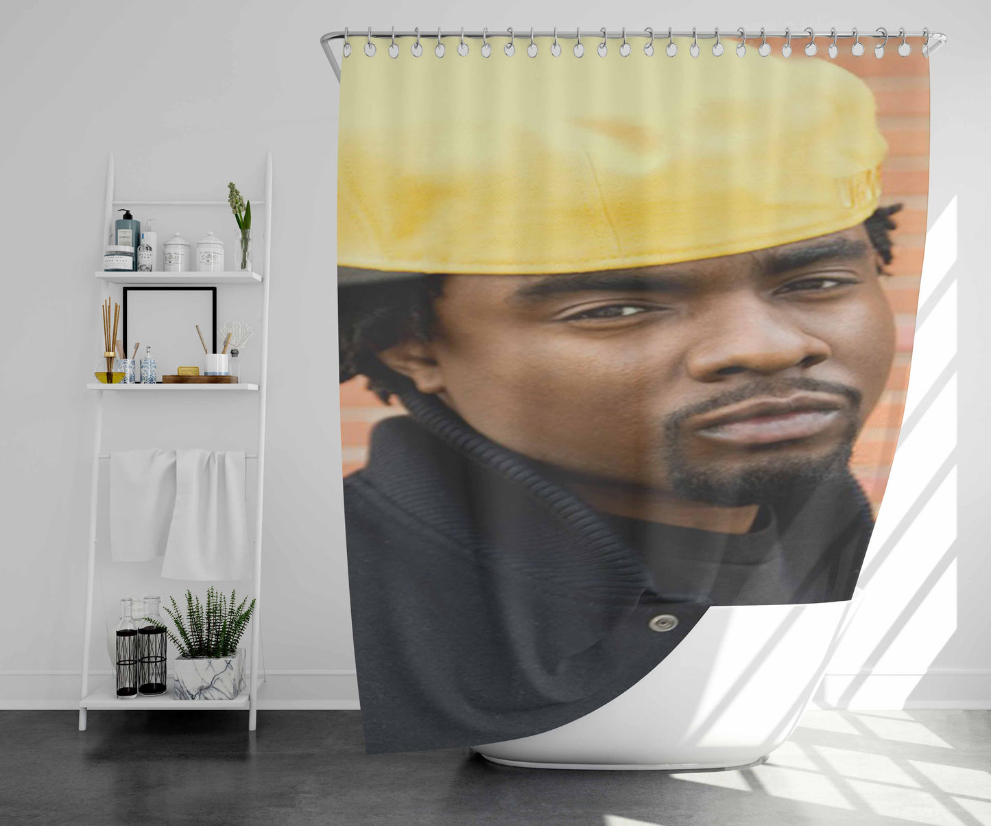 Wale Rapper Bathroom Shower Curtain Fabric Waterproof | 66 X 72 Inch