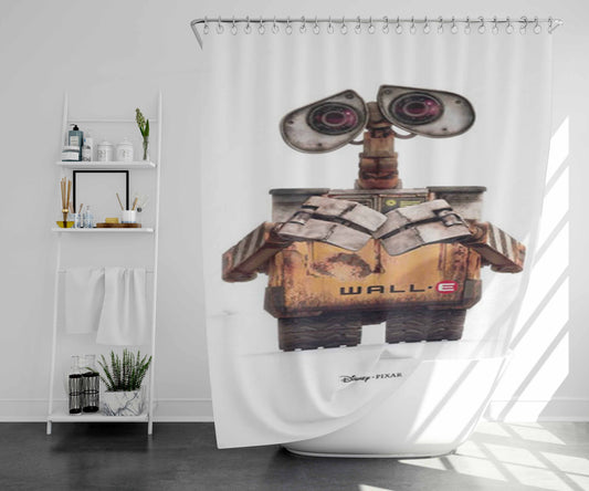 Wall-E 3 Bathroom Shower Curtain Fabric Waterproof | 66 X 72 Inch