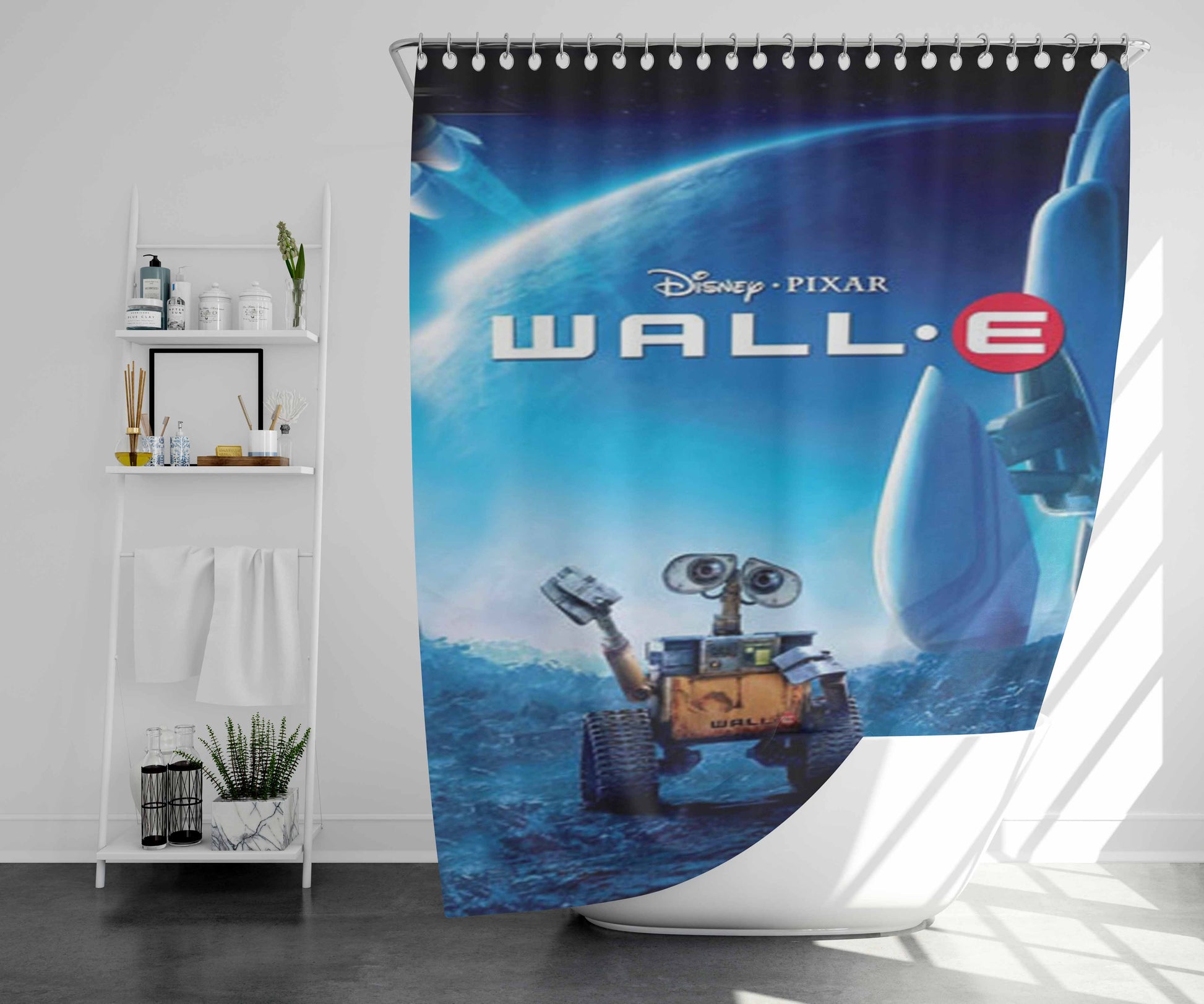 Wall-E 6 Bathroom Shower Curtain Fabric Waterproof | 66 X 72 Inch