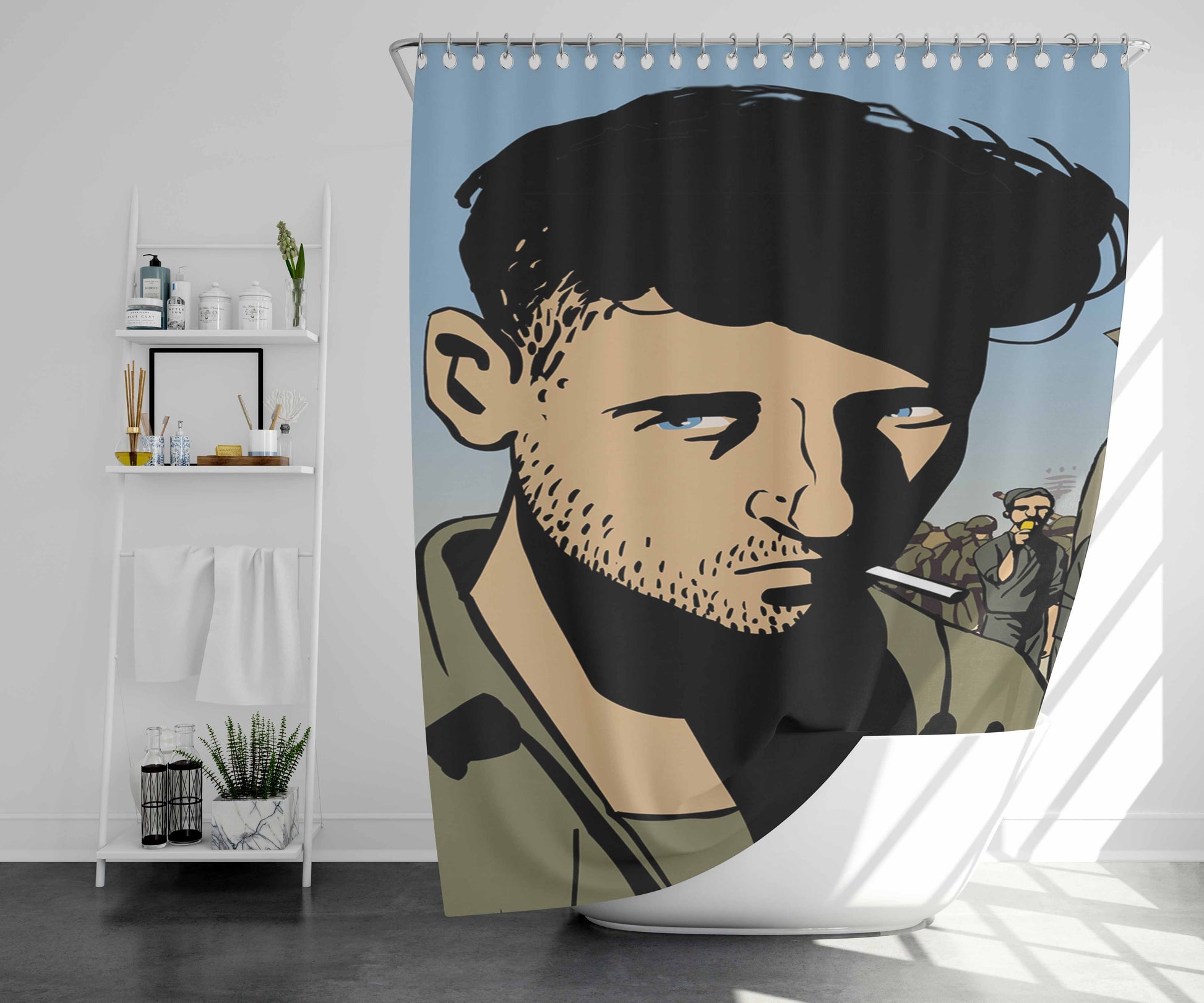 Waltz With Bashir Bathroom Shower Curtain Fabric Waterproof | 66 X 72 Inch