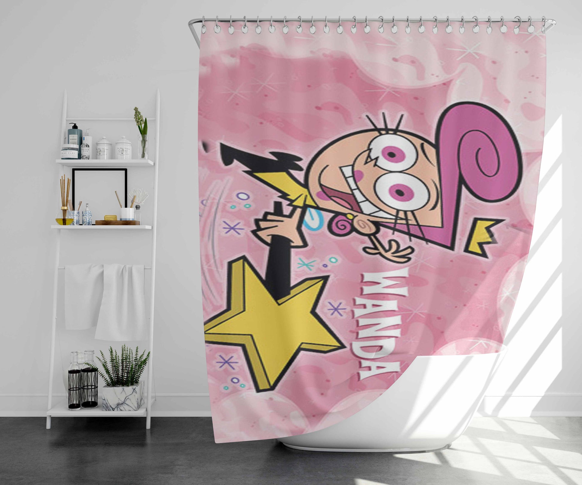 Wanda Bathroom Shower Curtain Fabric Waterproof | 66 X 72 Inch