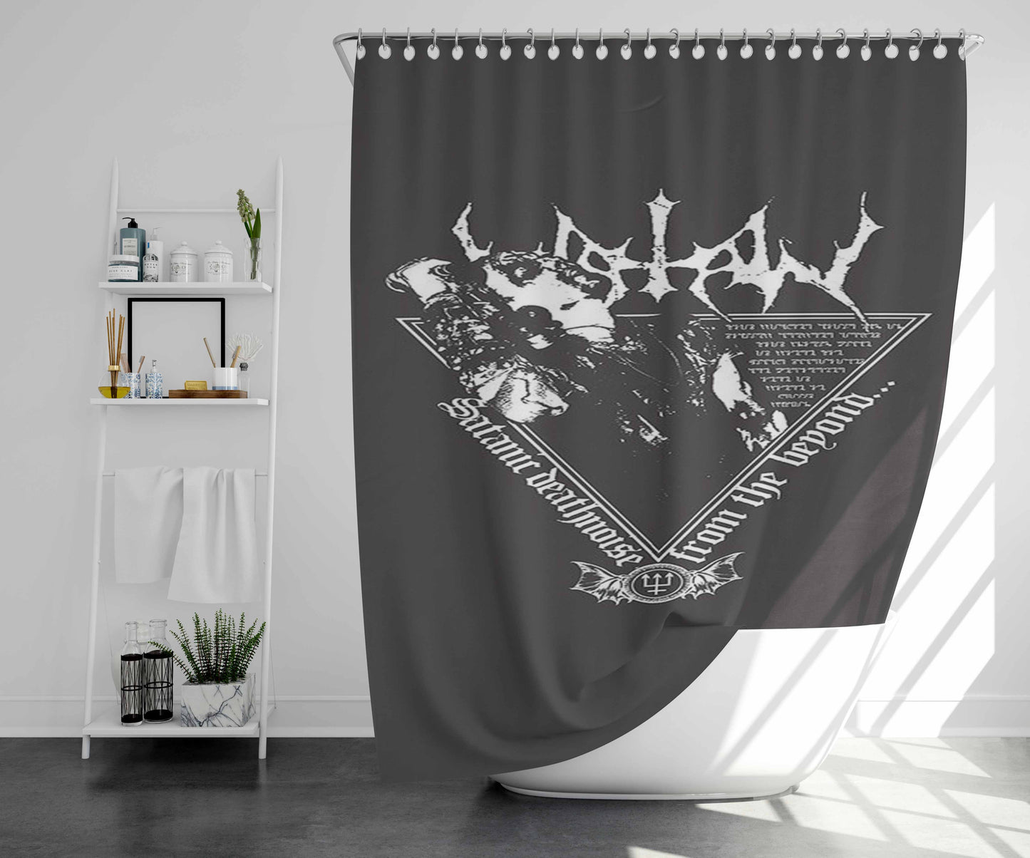 Watain Metal Bathroom Shower Curtain Fabric Waterproof | 66 X 72 Inch