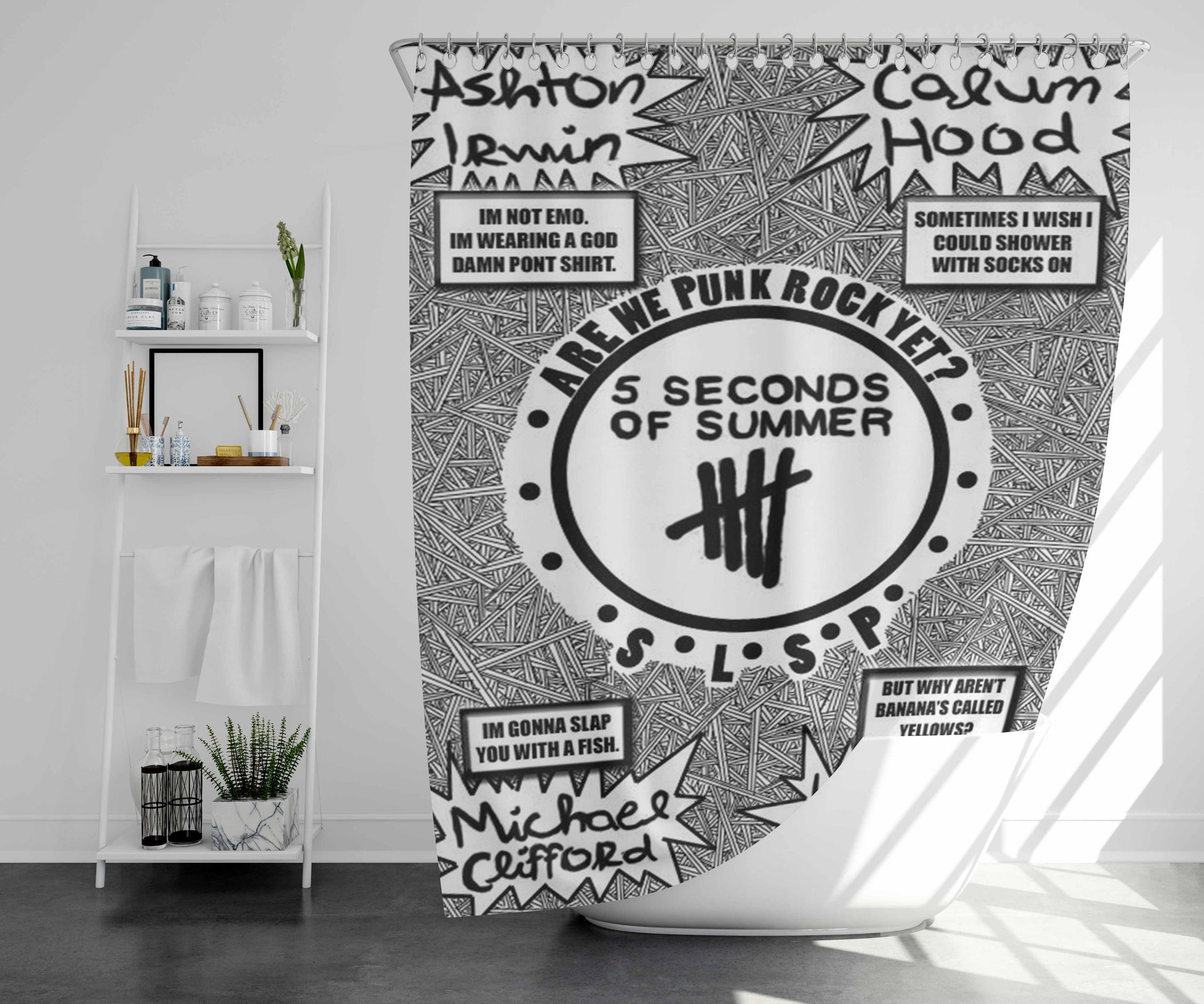 We Are All Mad Here Bathroom Shower Curtain Fabric Waterproof | 66 X 72 Inch