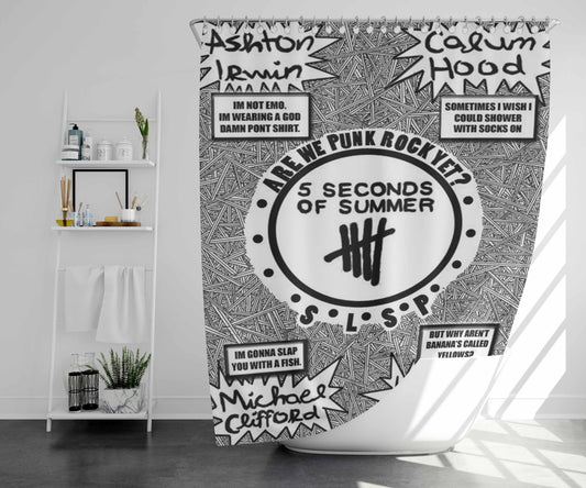 We Are All Mad Here Bathroom Shower Curtain Fabric Waterproof | 66 X 72 Inch
