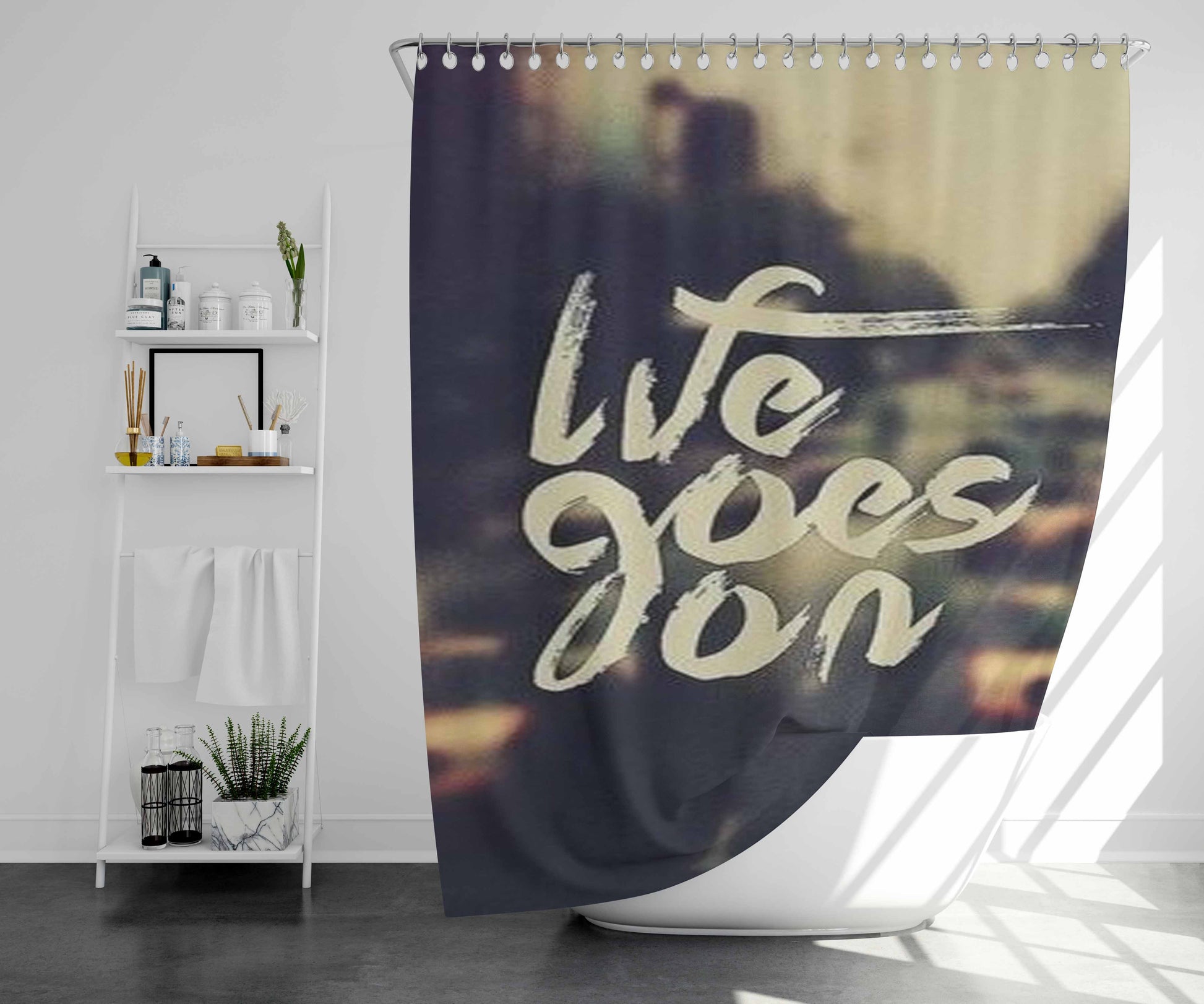 We Can Fly With Our Spirit Bathroom Shower Curtain Fabric Waterproof | 66 X 72 Inch