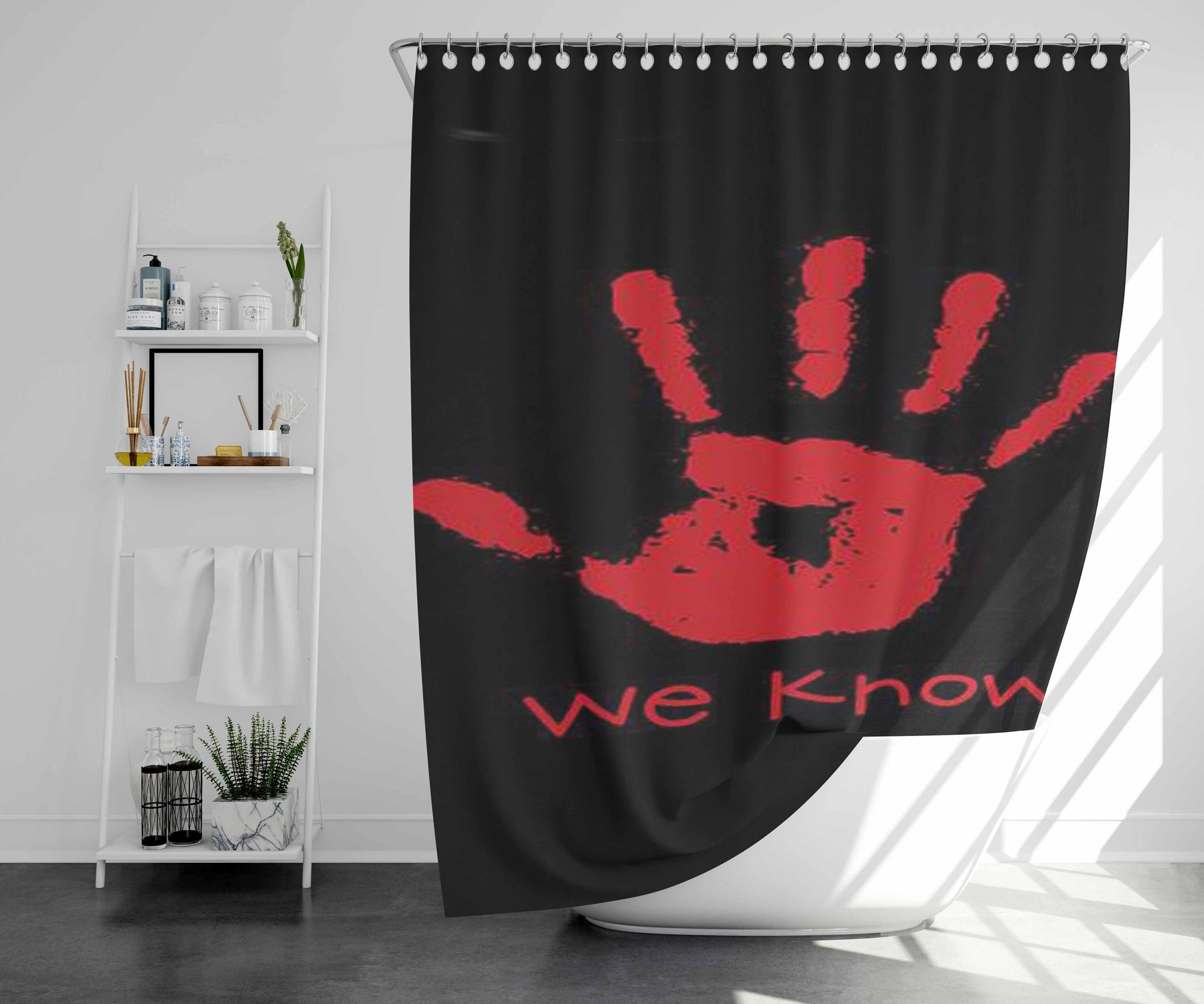 We Goes On Bathroom Shower Curtain Fabric Waterproof | 66 X 72 Inch