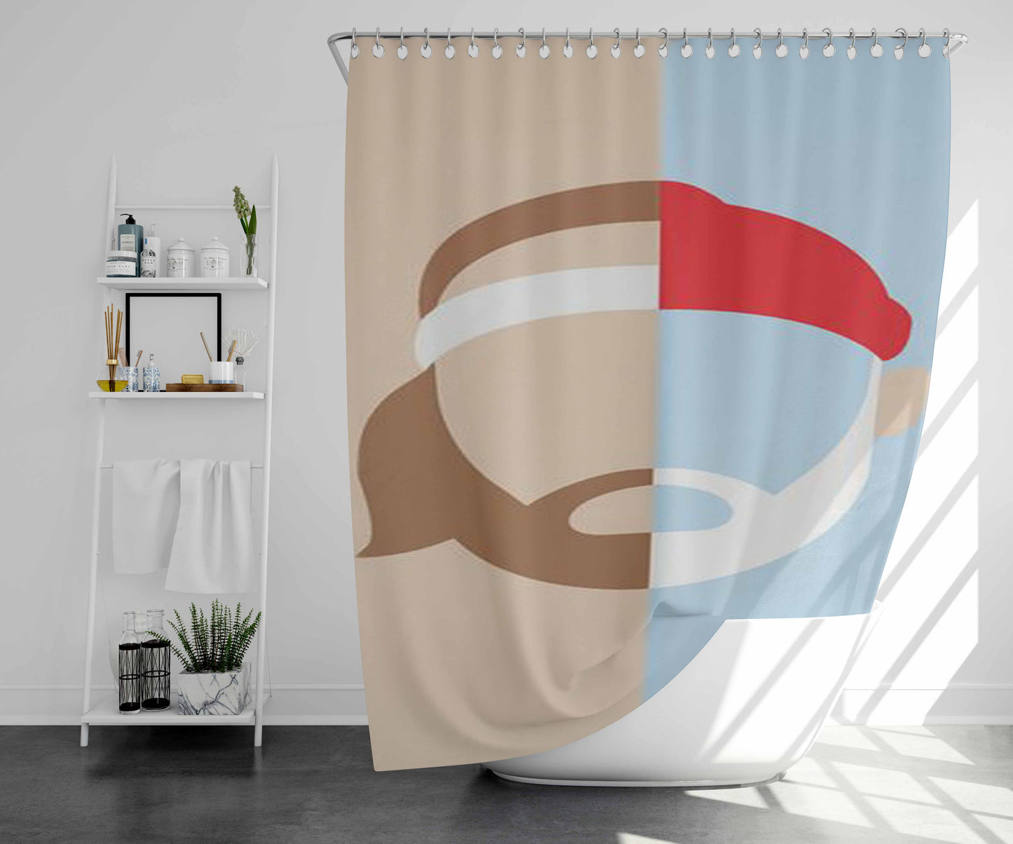 Wes Anderson Characters Bathroom Shower Curtain Fabric Waterproof | 66 X 72 Inch
