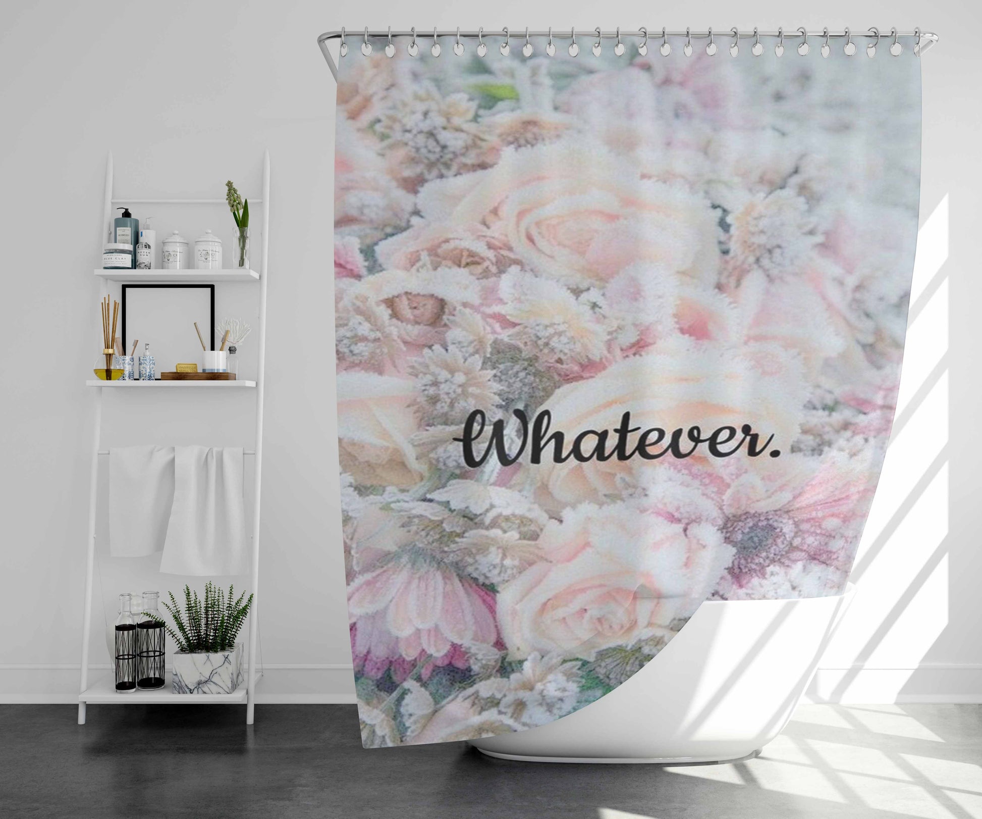 Whatever Water Melon Bathroom Shower Curtain Fabric Waterproof | 66 X 72 Inch