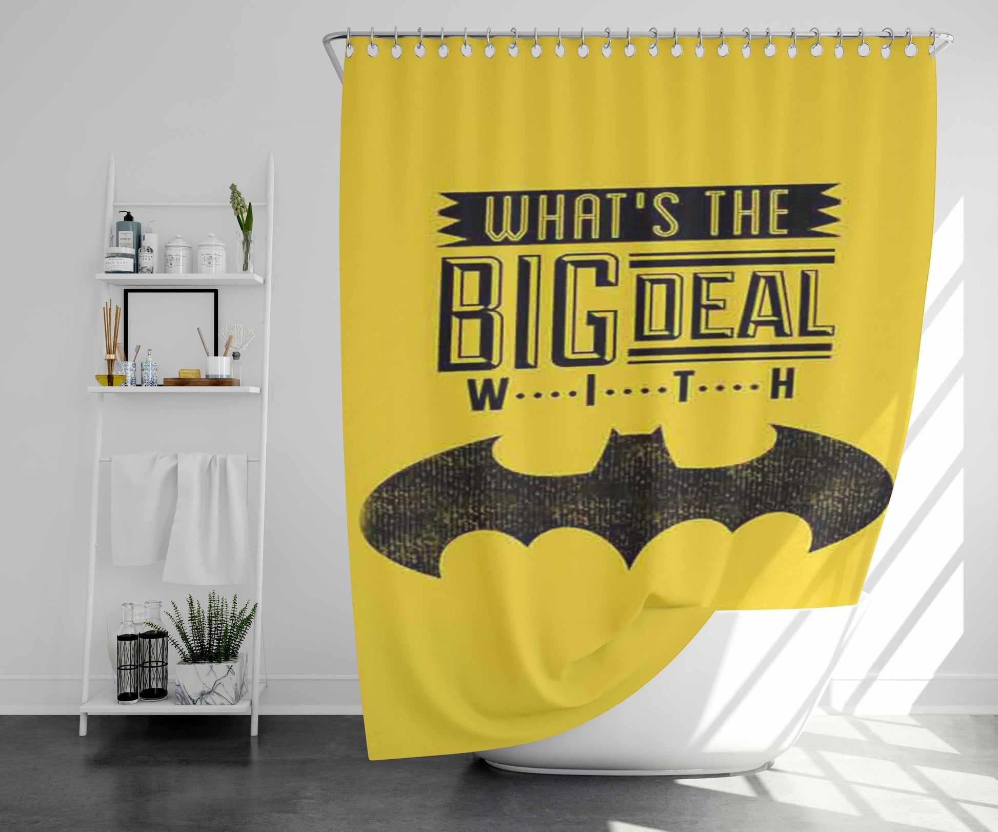 Whatever Bathroom Shower Curtain Fabric Waterproof | 66 X 72 Inch