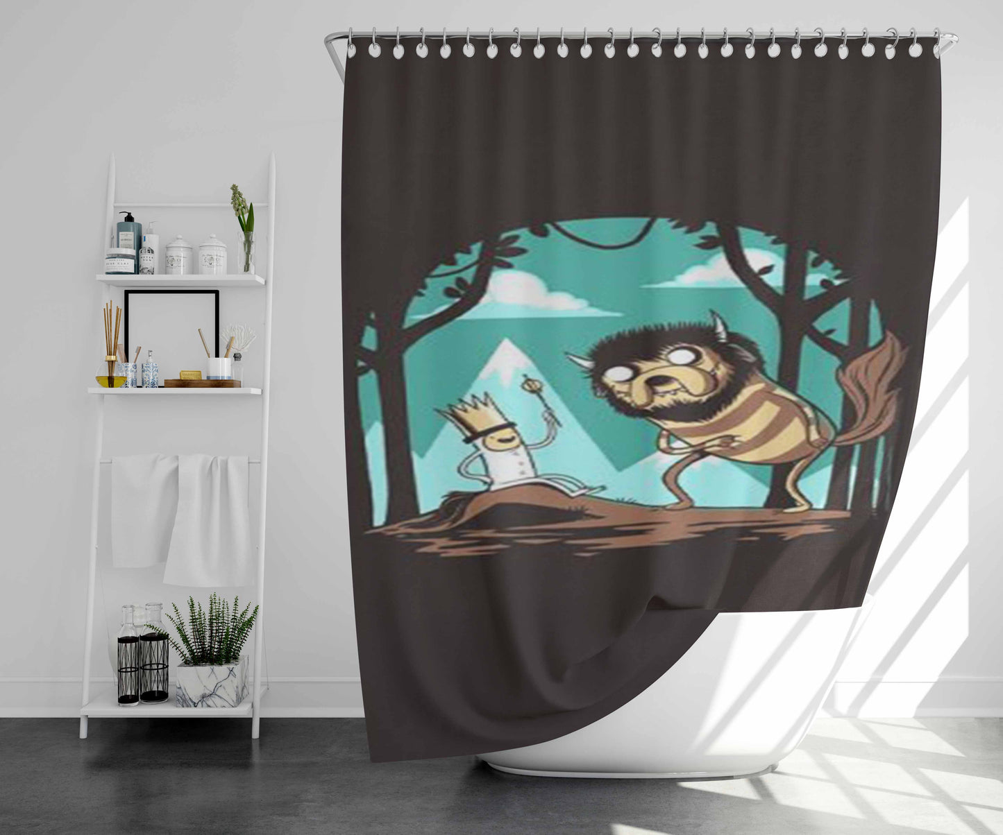 Where The Sidewalk Ends Bathroom Shower Curtain Fabric Waterproof | 66 X 72 Inch