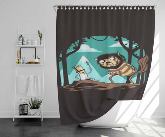 Where The Sidewalk Ends Bathroom Shower Curtain Fabric Waterproof | 66 X 72 Inch