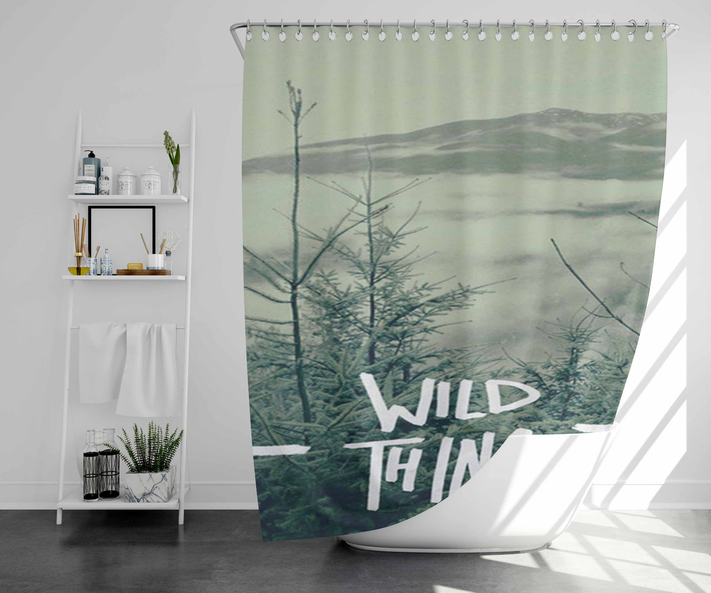 Wild Thing Bathroom Shower Curtain Fabric Waterproof | 66 X 72 Inch