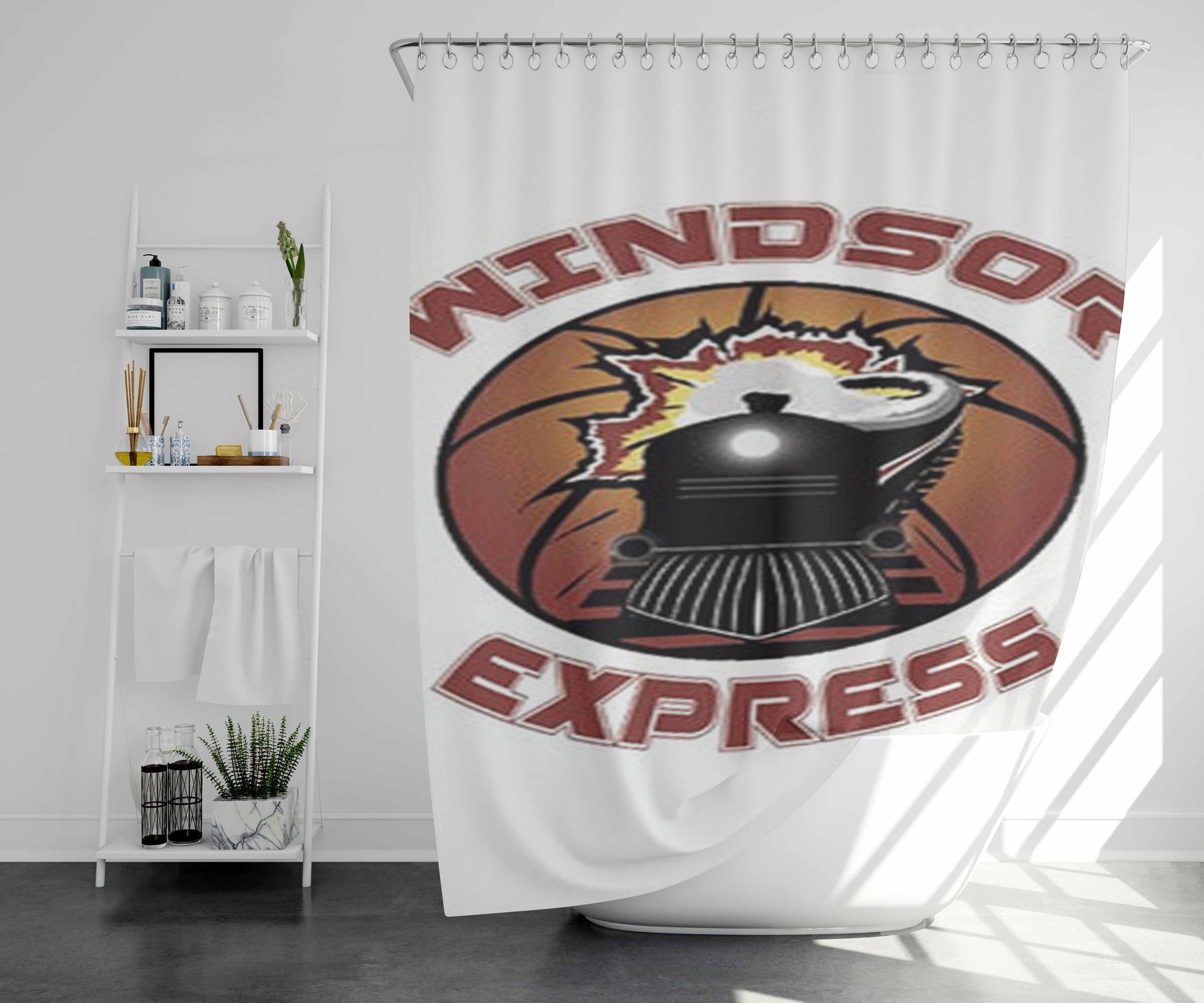Windsor Express Bathroom Shower Curtain Fabric Waterproof | 66 X 72 Inch