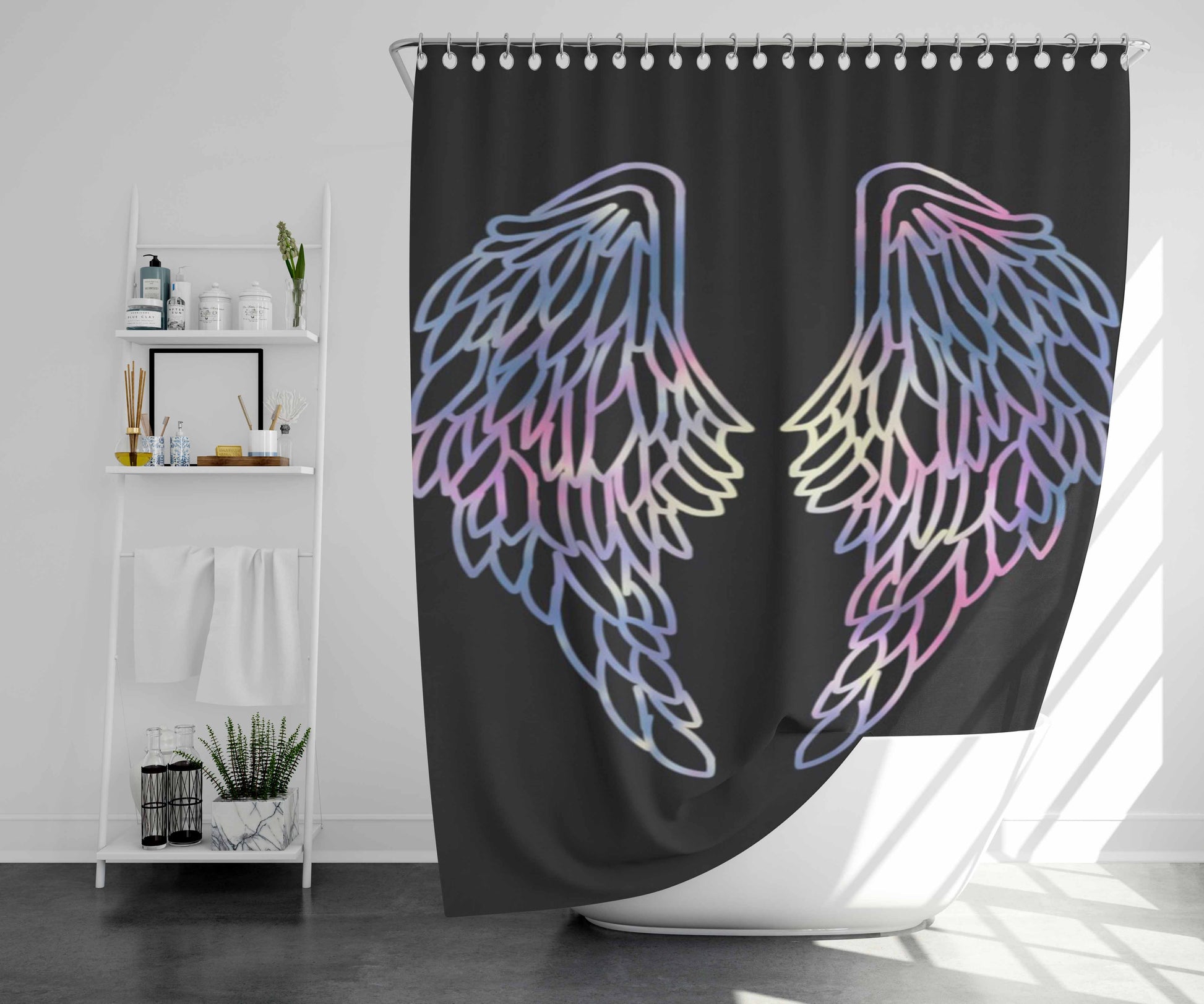 Wings Daryl Dixion Bathroom Shower Curtain Fabric Waterproof | 66 X 72 Inch