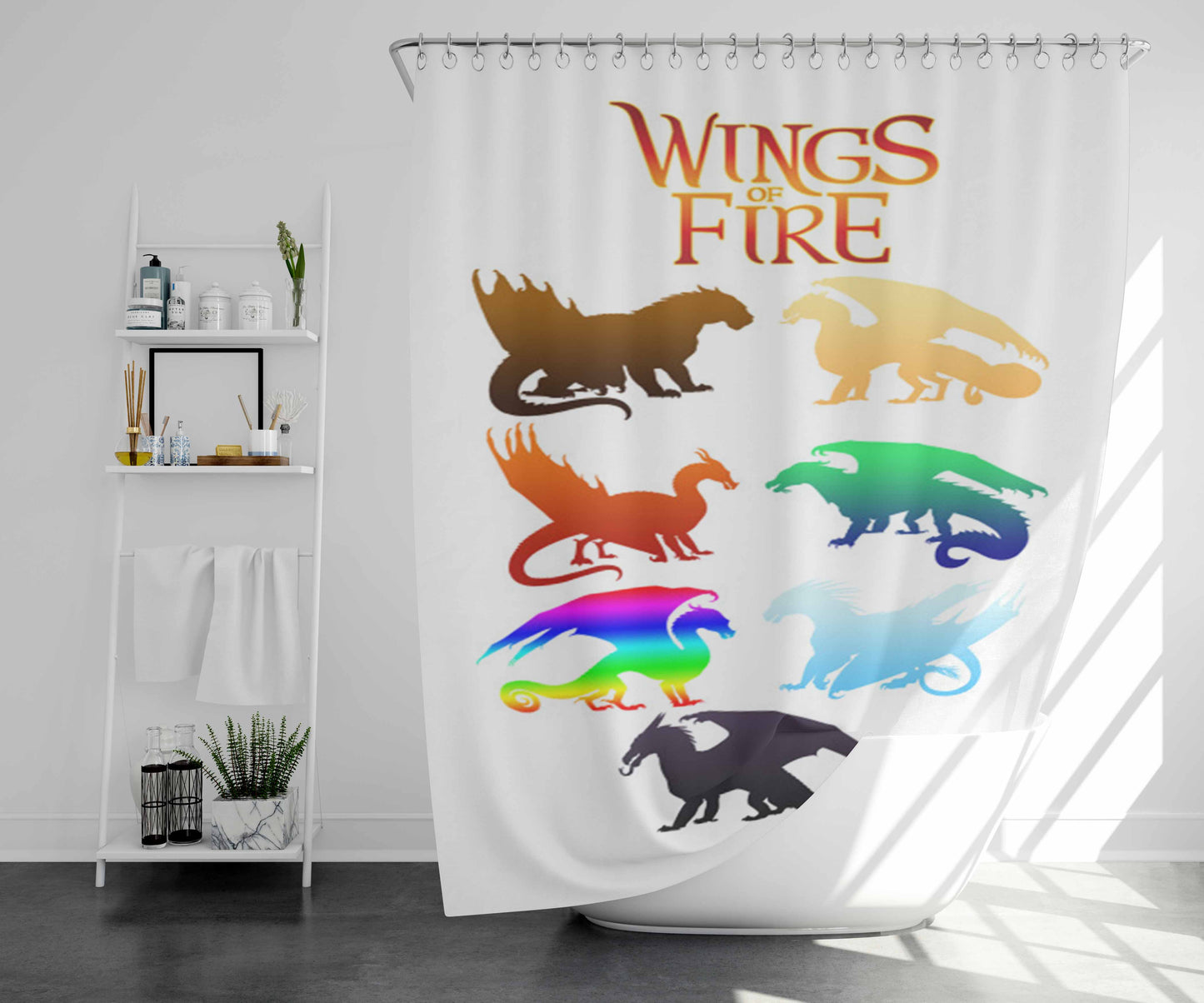 Wings Of Fire Tribes Bathroom Shower Curtain Fabric Waterproof | 66 X 72 Inch