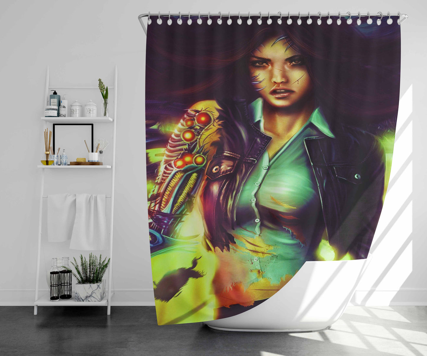 Witchblade Sara Pezzini Bathroom Shower Curtain Fabric Waterproof | 66 X 72 Inch