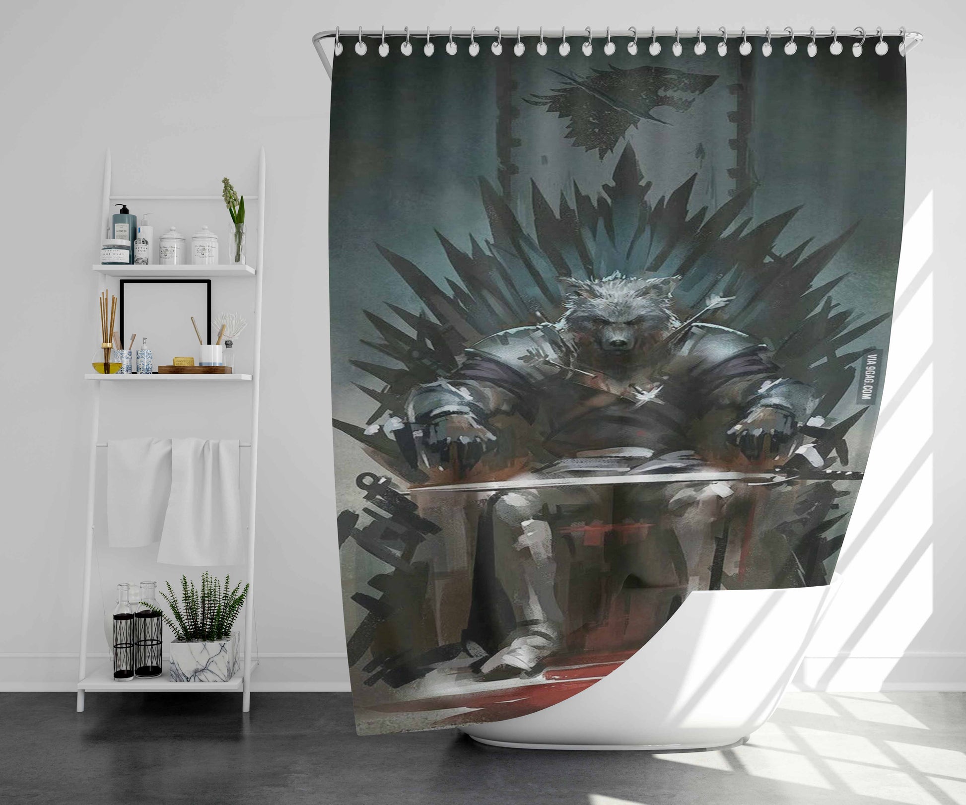 Wolf In A Story Army Bathroom Shower Curtain Fabric Waterproof | 66 X 72 Inch