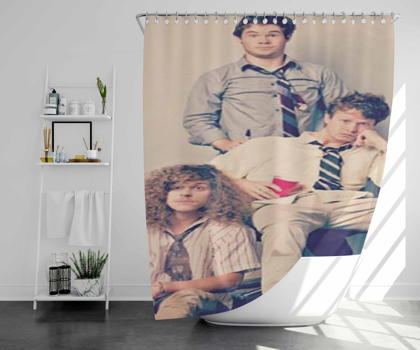Workaholics Three Guys Bathroom Shower Curtain Fabric Waterproof | 66 X 72 Inch