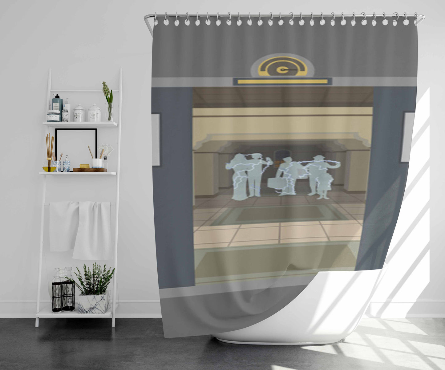 Wrong Floor Bathroom Shower Curtain Fabric Waterproof | 66 X 72 Inch