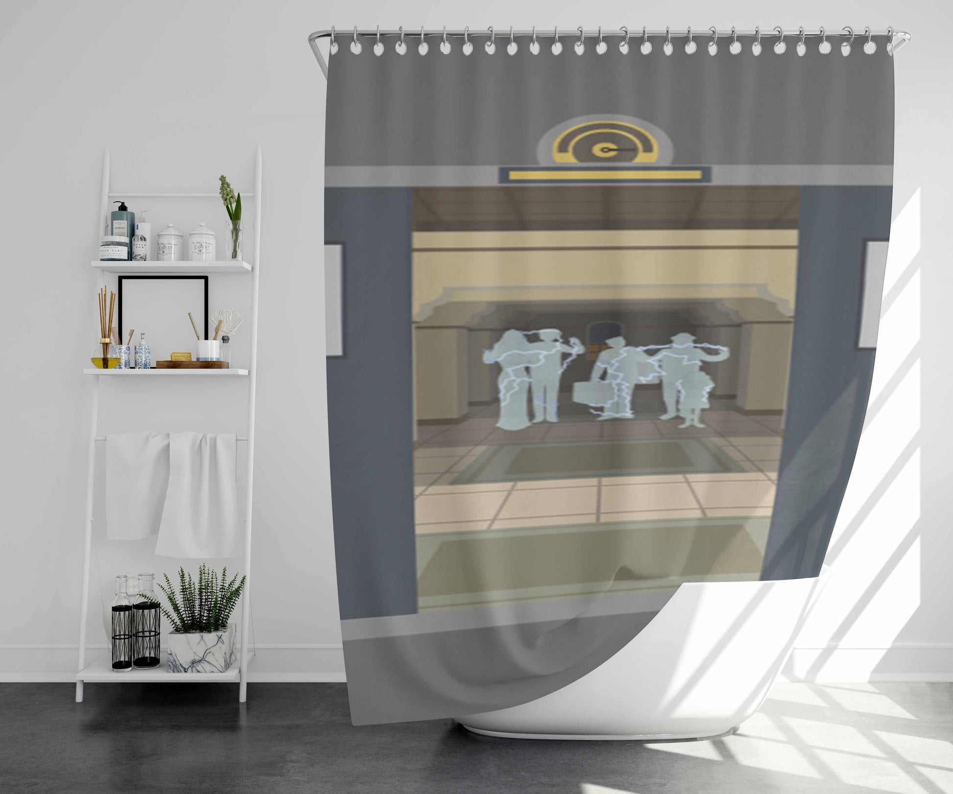 Wrong Floor Bathroom Shower Curtain Fabric Waterproof | 66 X 72 Inch