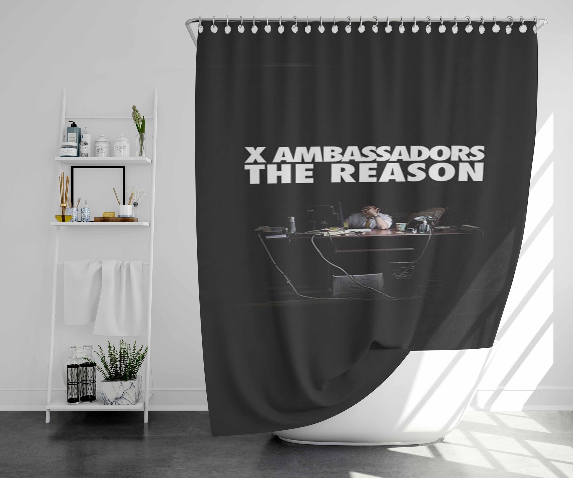 X-23 Laura Bathroom Shower Curtain Fabric Waterproof | 66 X 72 Inch