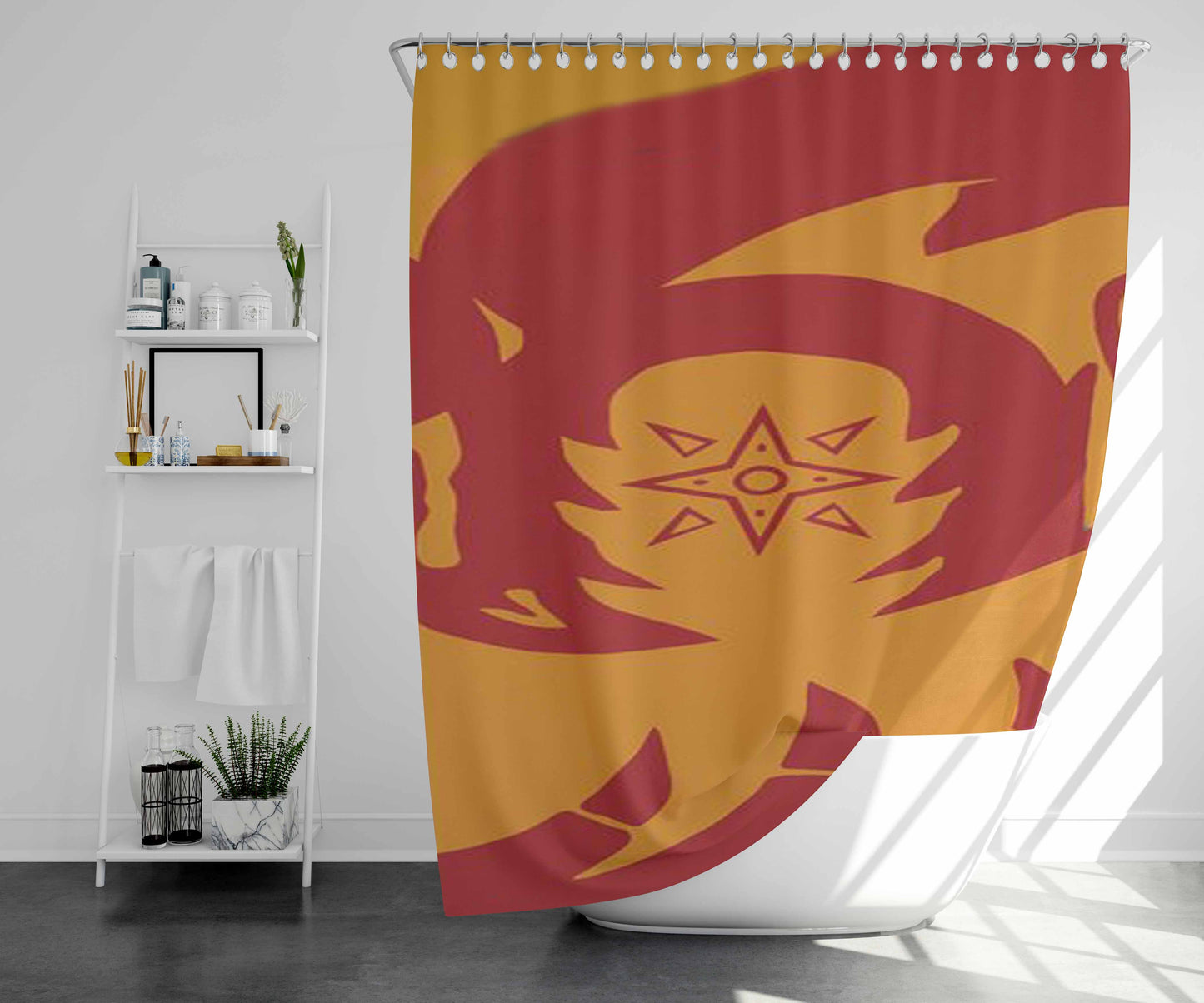 Xavier Wulf Logo Bathroom Shower Curtain Fabric Waterproof | 66 X 72 Inch