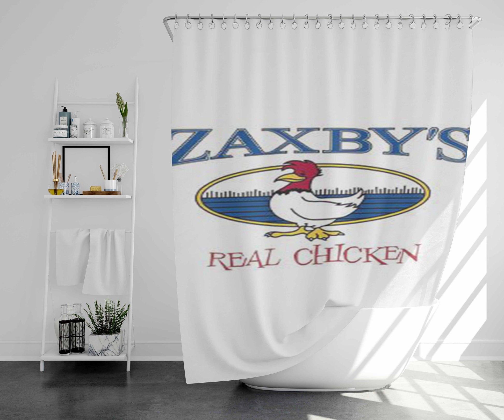 Zaxby'S Chicken Bathroom Shower Curtain Fabric Waterproof | 66 X 72 Inch