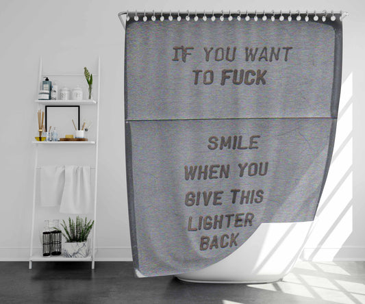 Zippo Lighter Bathroom Shower Curtain Fabric Waterproof | 66 X 72 Inch