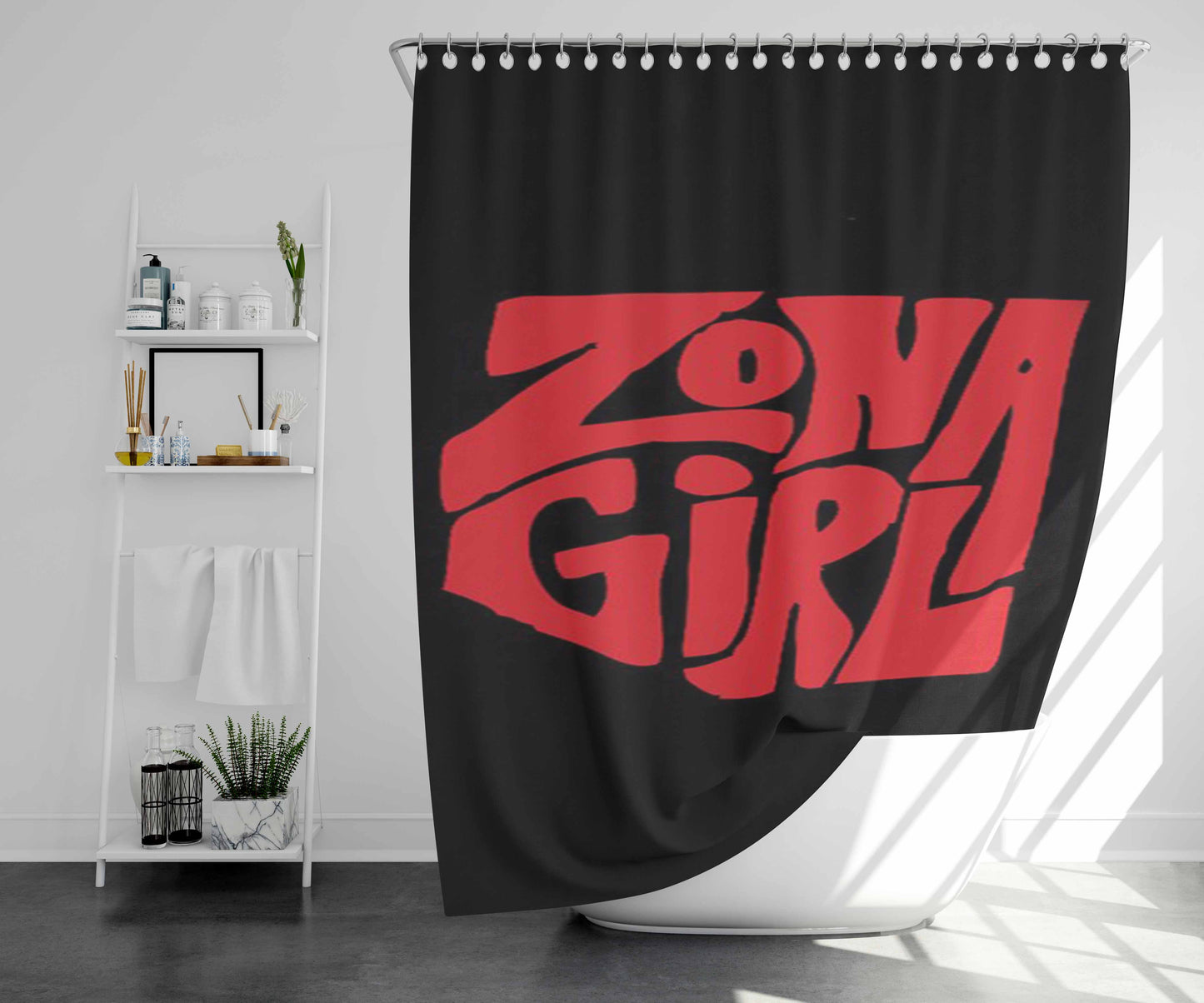Zona Girl State Pride Bathroom Shower Curtain Fabric Waterproof | 66 X 72 Inch