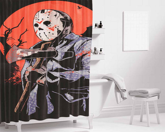 4Hunnid Bathroom Shower Curtain Fabric Waterproof | 66 X 72 Inch