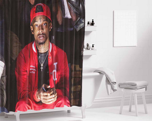 16-Bit Subban Nashville Bathroom Shower Curtain Fabric Waterproof | 66 X 72 Inch