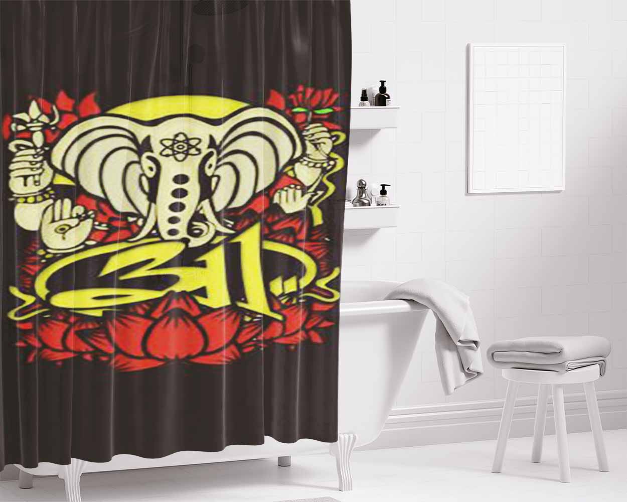 70S Tv Show Funny Gilligans Island Bathroom Shower Curtain Fabric Waterproof | 66 X 72 Inch