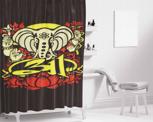 70S Tv Show Funny Gilligans Island Bathroom Shower Curtain Fabric Waterproof | 66 X 72 Inch