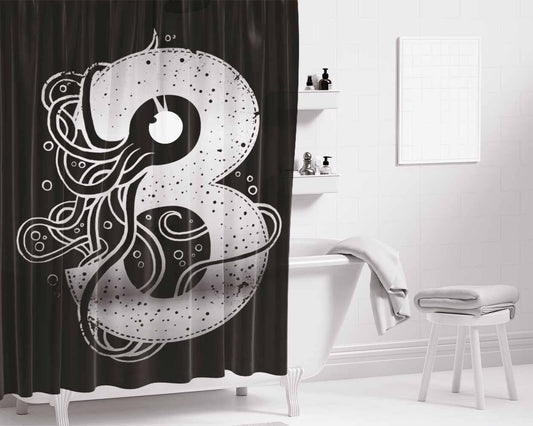 80 Degrees Bathroom Shower Curtain Fabric Waterproof | 66 X 72 Inch