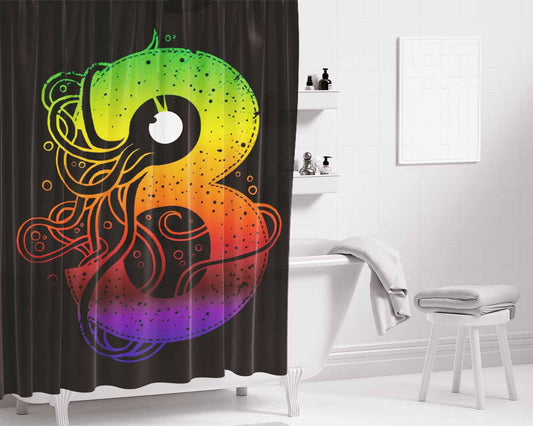 90'S Cup Jazz Pattern Bathroom Shower Curtain Fabric Waterproof | 66 X 72 Inch
