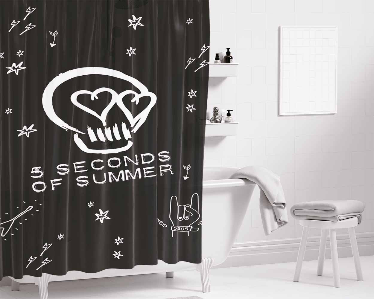101 Dalmatians Pattern Bathroom Shower Curtain Fabric Waterproof | 66 X 72 Inch