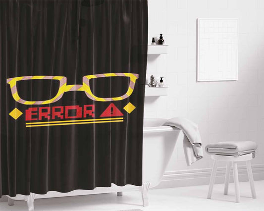 707 Error Bathroom Shower Curtain Fabric Waterproof | 66 X 72 Inch