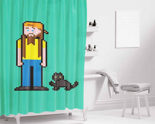 1986 Bathroom Shower Curtain Fabric Waterproof | 66 X 72 Inch