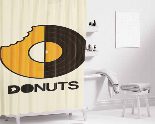 A Bear And Bird Bathroom Shower Curtain Fabric Waterproof | 66 X 72 Inch