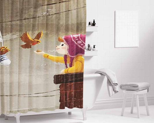 A Dogs Way Home 2019 Bathroom Shower Curtain Fabric Waterproof | 66 X 72 Inch