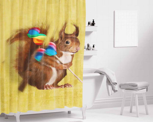 A Full Color Bathroom Shower Curtain Fabric Waterproof | 66 X 72 Inch
