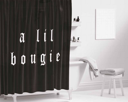 A Lil Bougie Pink Bathroom Shower Curtain Fabric Waterproof | 66 X 72 Inch