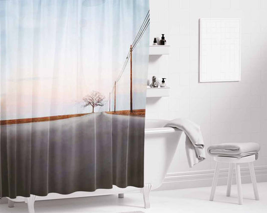 A Little Fish Bathroom Shower Curtain Fabric Waterproof | 66 X 72 Inch