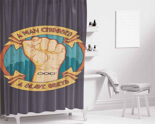 A Lonely Tree On A Long Road Bathroom Shower Curtain Fabric Waterproof | 66 X 72 Inch