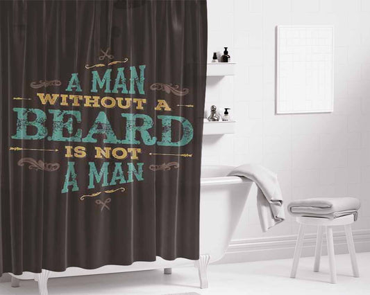 A Man With Gadget Bathroom Shower Curtain Fabric Waterproof | 66 X 72 Inch