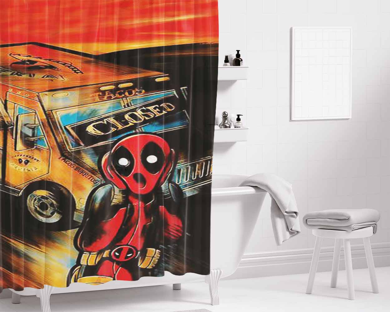 A Memory Bathroom Shower Curtain Fabric Waterproof | 66 X 72 Inch