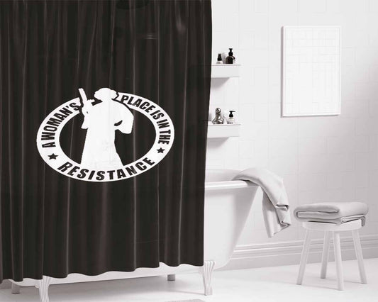 A With Color Bathroom Shower Curtain Fabric Waterproof | 66 X 72 Inch