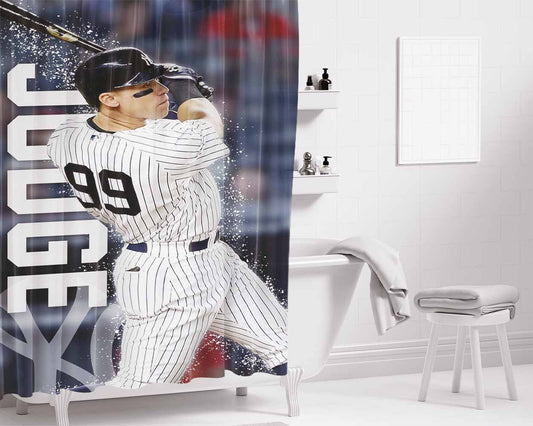 Aaron Judge Yankess Bathroom Shower Curtain Fabric Waterproof | 66 X 72 Inch