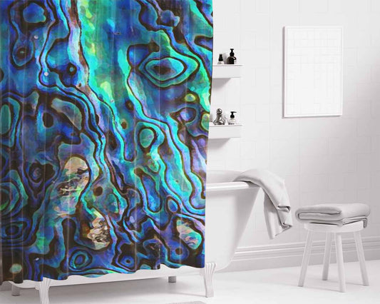 Abalone Bathroom Shower Curtain Fabric Waterproof | 66 X 72 Inch