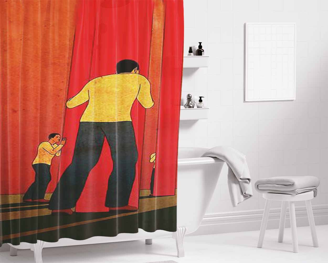 About Them Bathroom Shower Curtain Fabric Waterproof | 66 X 72 Inch